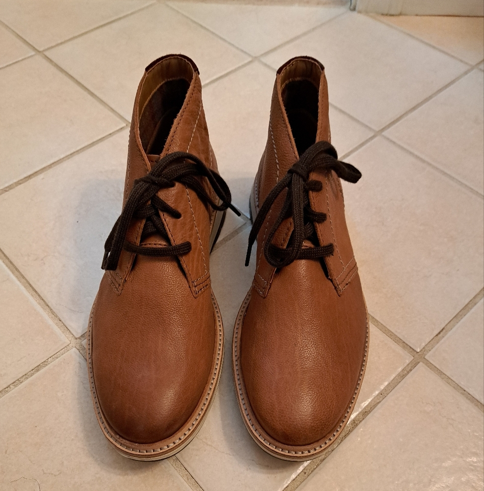 Clarks Tan Leather Mid Chantry Boots